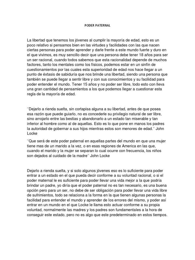 Poder Paternal | PDF