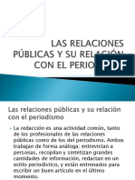 Las RRPP y Su Relación Con El Periodismo, El Mercadeo y La Publicidad