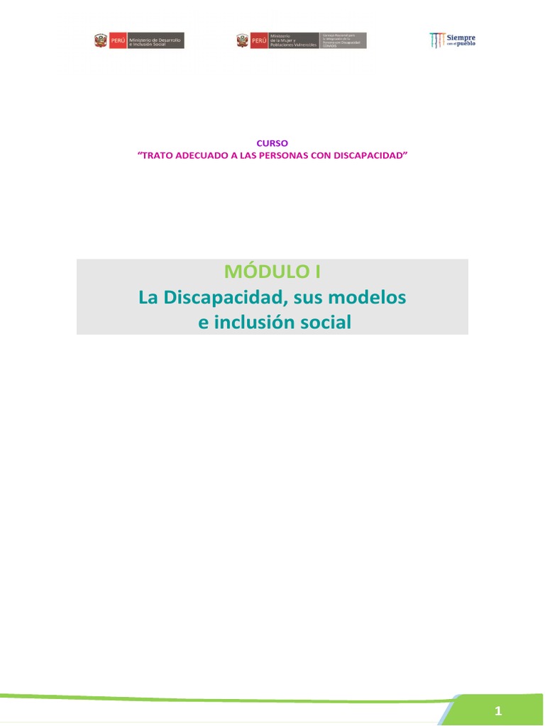 Inclusión y Modelos de Discapacidad | PDF | Invalidez | Discapacidad ...
