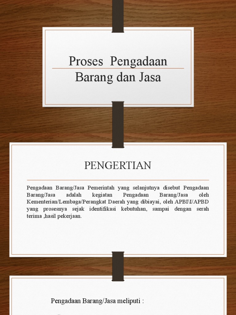 Proses Pengadaan Barang dan Jasa Pemerintah | PDF