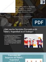 2.2 Servicios Preventivos de Salud y Seguridad en El Trabajo Funciones y Actividades (Curso, Nom-030-STPS-2009)