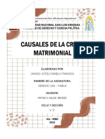 Causales de La Crisis Matrimonial