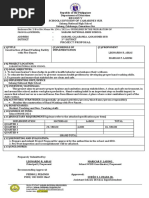 Project Proposal: Enclosure No. 2-B To Div. Memo No. 156 S, 2021 Re: GUIDELINES IN THE PREPARATION OF Proposals