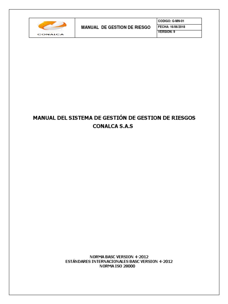 20180704194643!G-MN-01 Manual de Gestion de Riesgo | PDF ...