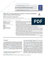 Approaches To The Management of Patients in Oral and Maxillofacial Surgery During COVID-19 Pandemic