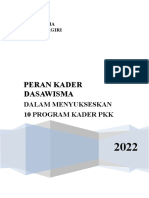 Peran Kader Dasawisma Dalam Menyukseskan 10 Program Kader PKK