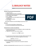 A Level Biology: Cell Structure and Functions