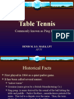 Table Tennis: Commonly Known As Ping Pong
