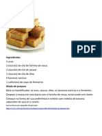 Bolo de Banana de Liquidificador