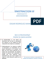 Diapositivas Fascículo 3. Benchmarking - Administración III