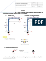 Determining Reactions of a Frame Structure Using Force Method