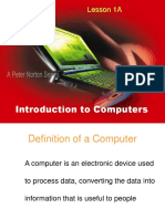 Introduction To Computers: Lesson 1A