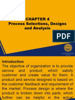 Process Selection, Design and Analysis Chapter Summary