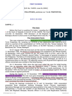 Petitioner Vs Vs Respondent: First Division