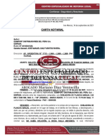 Carta Notarial - Solicita Cambio de Maquinaria - 2021