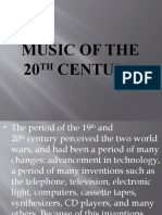 Music of The 20th