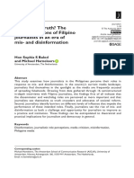 Fighting For Truth? The Role Perceptions of Filipino Journalists in An Era of Mis-And Disinformation