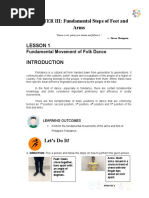 CHAPTER III: Fundamental Steps of Feet and Arms Lesson 1