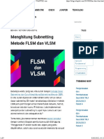 Menghitung Subnetting Metode FLSM Dan VLSM