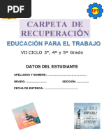 Carpeta de Recuperacion 2022 - Ept - Vii Ciclo