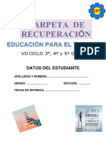 Carpeta de Recuperacion 2022 - Ept - Vii Ciclo