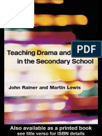 Martin Lewis Teaching Drama and Theatre in The Secondary School Classroom Projects For An Integrated Curriculum 2005