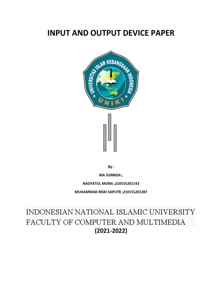 Input and Output Device Paper | PDF | Computer Data Storage | Input/Output