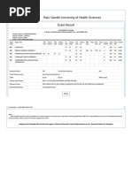 Rajiv Gandhi University of Health Sciences Exam Result: Print