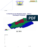 X-Field Reservoir Simulation Study - History Matching & Prediction