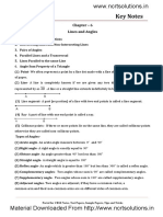 Key Notes: Chapter - 6 Lines and Angles