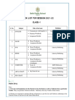 Book List 2021 22 Classes I To Xii