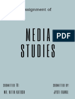 Media Studies: Assignment of