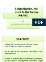 Hazard Identification, Risk Assessment & Risk Control
