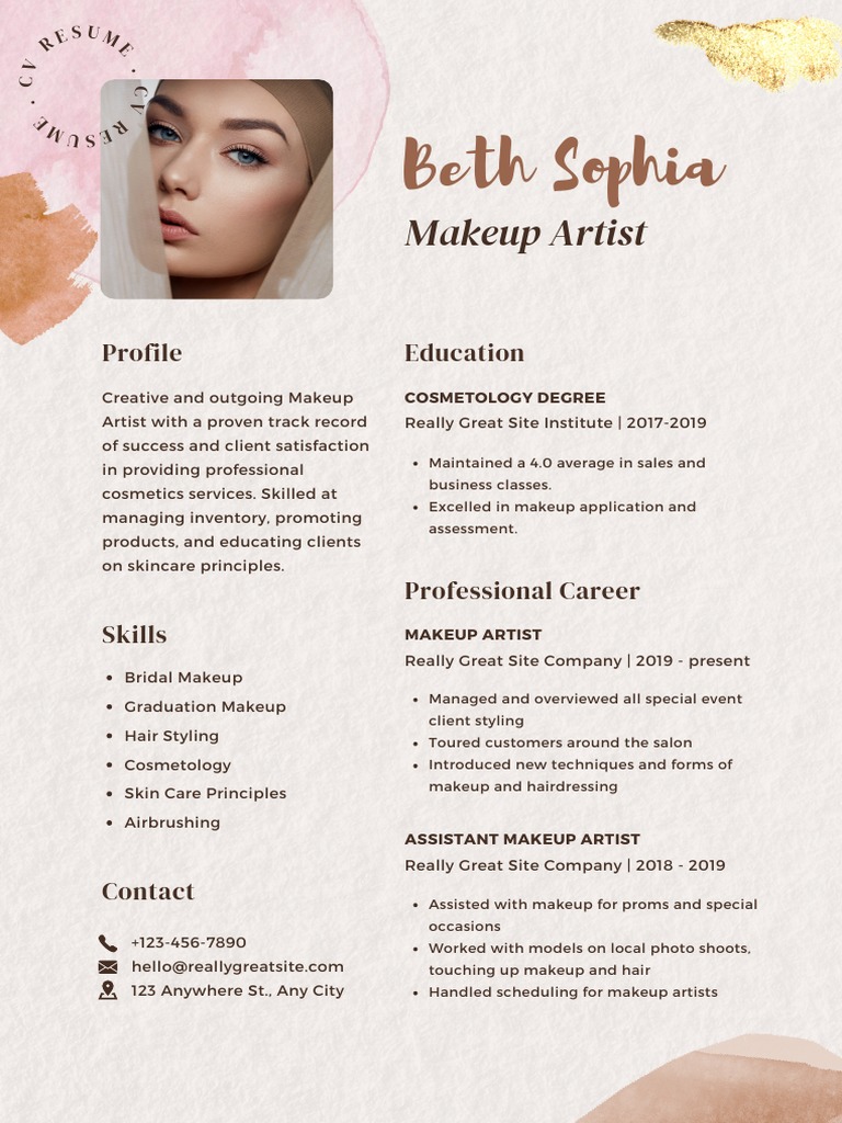 Makeup Artist Resume PDF
