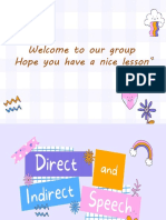 Welcome To Our Group Hope You Have A Nice Lesson