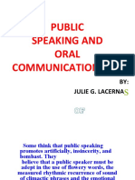 The Nature of Public Speaking