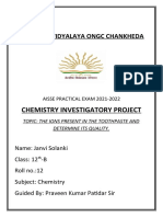 Kendriya Vidyalaya Ongc Chankheda: Chemistry Investigatory Project