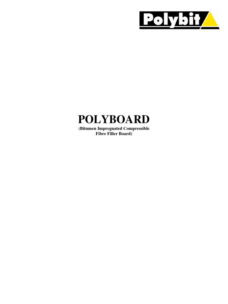 Polyboard Bitumen Impregnated Compressible Fibre Filler Board) PDF
