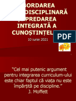 Diversificarea Si Flexibilitatea Continuturilor Invatarii Prin Predare Integrata - 10.06.2021