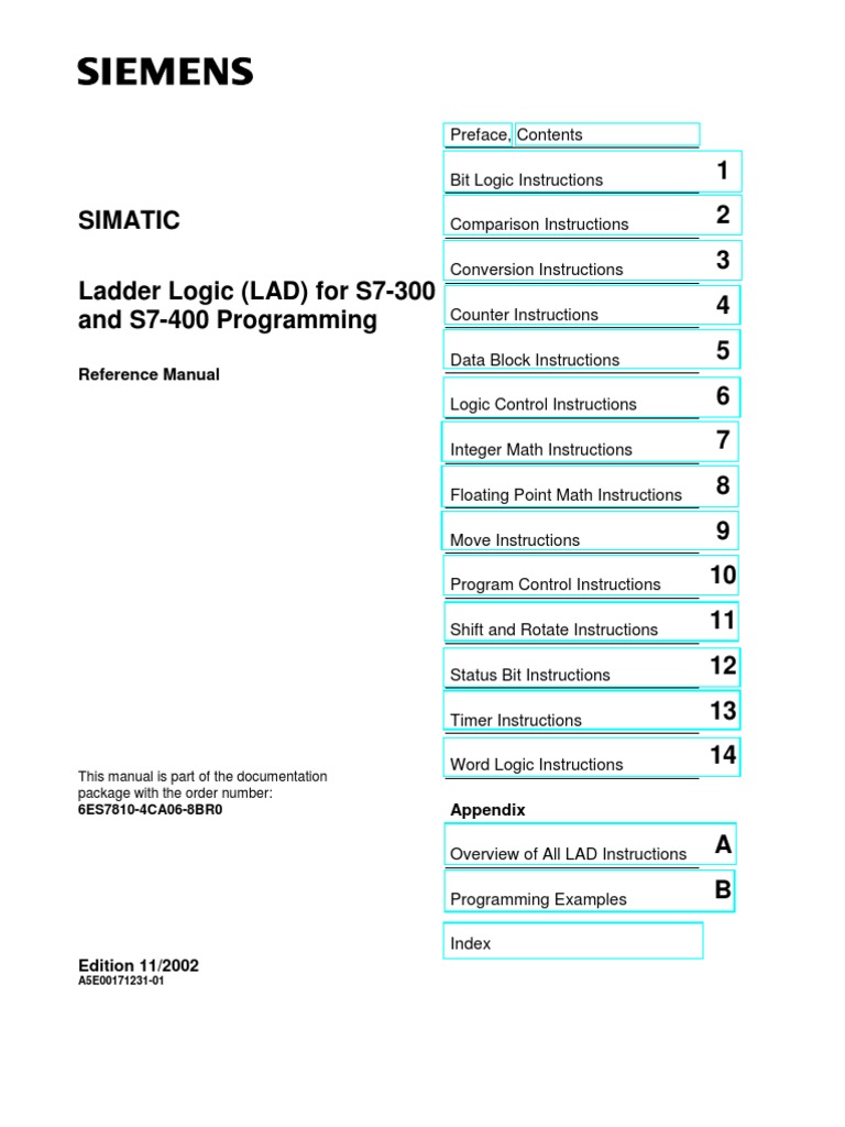 Ladder Logic Guide for S7-300/400 | PDF | Trigonometric Functions ...
