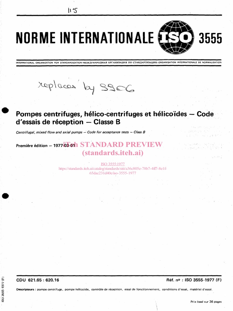 Iso 3555 1977 | PDF | Organisation internationale de normalisation ...