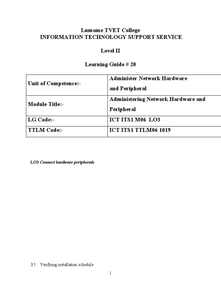 LO3 Connect Hardware Peripherals | PDF | Operating System | Device Driver