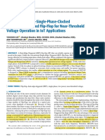 A Fully Static True-Single-Phase-Clocked Dual-Edge-Triggered Flip-Flop For Near-Threshold Voltage Operation in Iot Applications