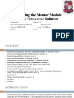 Developing The Mentor Module For The Innovative Solution