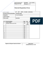 Material Requisition Form