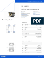 Cylindrical Roller Bearings, Single Row: Dimensions