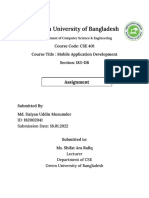 Green University of Bangladesh: Course Code: CSE 401 Course Title: Mobile Application Development Section: 183-DB