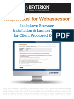 Respondus For Webassessor: Lockdown Browser Installation & Launch Guide For Client Proctored Events
