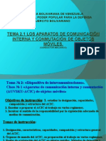 Tema 2.1 Los Aparatos de Comunicación Interna y Conmutación de Objetos Móviles