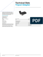 Tripod Adapter: Technical Data